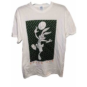 Space Jam Bugs Bunny Retro T Shirt Y2K Looney Tunes Delta Size Medium Pre-owned